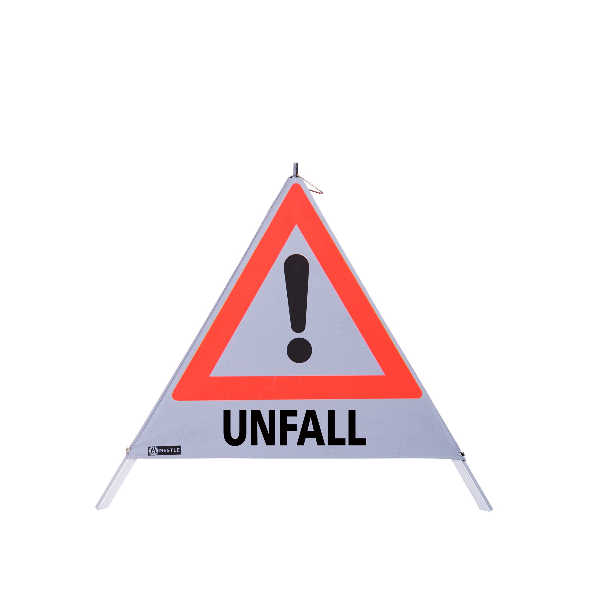NESTLE Warnpyramide 70 cm, Achtung (VZ101), retroreflektierend, mit Feder NESTLE Warnpyramide 70 cm, Achtung (VZ101), retroreflektierend, mit Feder